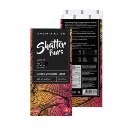 Shatter Bars Cookies and Green 500mg Sativa
