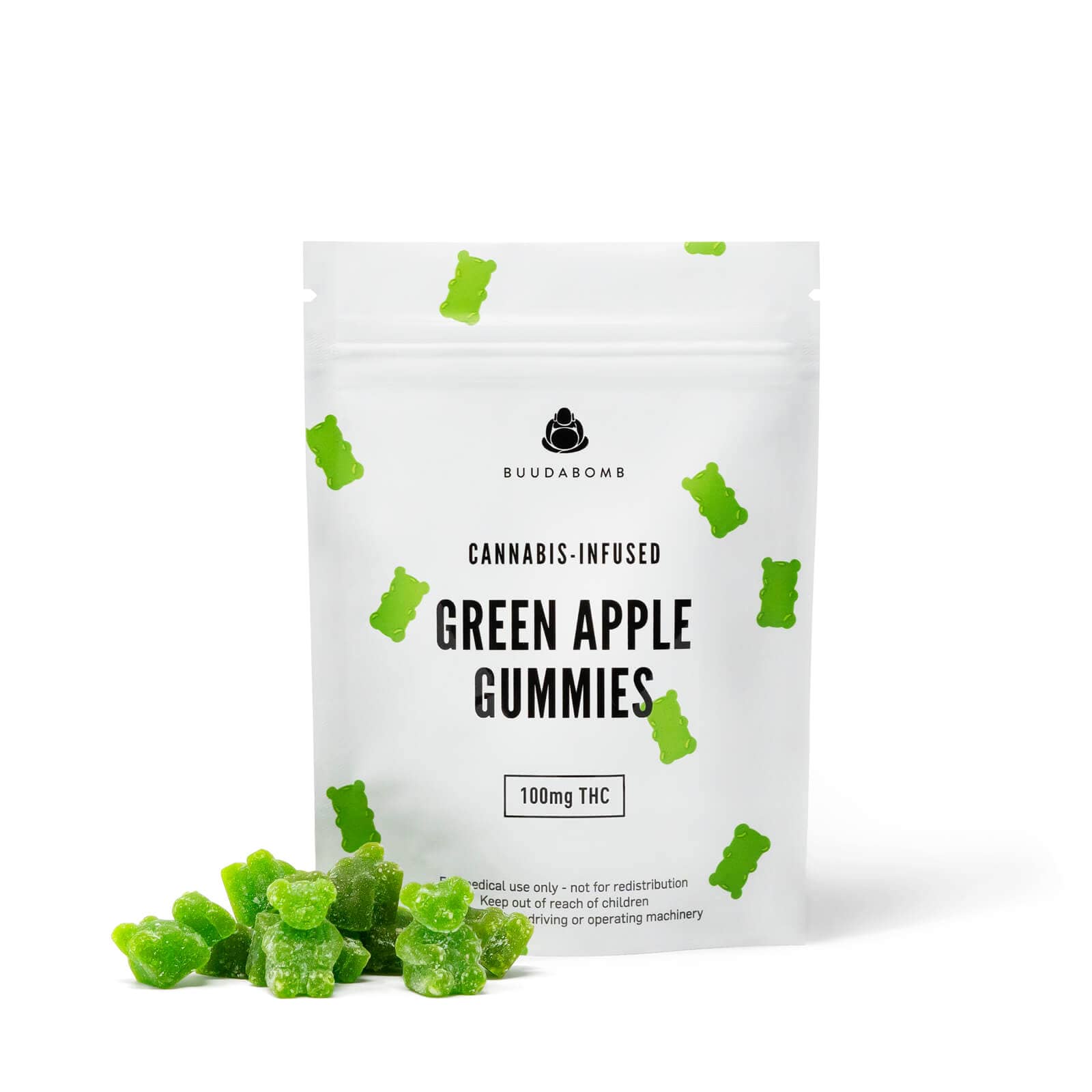 buudabomb frosted green gummy bears2