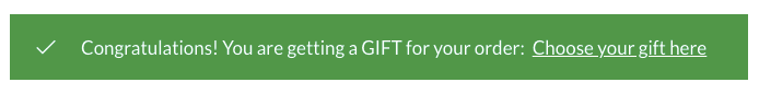 free gift notification
