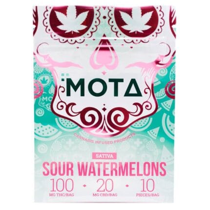 mota medicated gummies sour watermelon sativa 1
